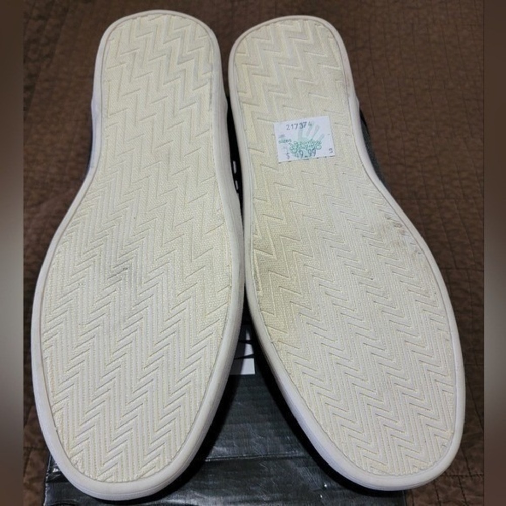 Madden Men M-Gindle Black Grey Fabric Slip On Sneakers Shoes 7.5 Low Top Loafers - Picture 6 of 12